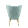 Accent Chair With Ottoman, Living Room Chair And Ottoman Set, Comfy Side Armchair For Bedroom, Creative Splicing Cloth Surface - Blue - Image 8