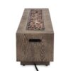 Outdoor 48" Rectangular Iron Propane Fire Pit With 50, 000 Btu - Brown Wood Pattern - Image 11