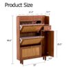 The Modern Minimalist Shoe Cabinet, Suitable For A Variety Of Styles Including Nordic, Japanese, And Industrial - Walnut - Image 3