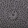 Hazel - Modern Knitted Cotton Yarn Round Pouf With Eco Friendly Pet Fibers - Dark Gray - Image 11