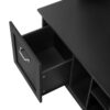 5 In 1 Entryway Bench With Coat Rack, 7 Sturdy Hooks, 2 Spacious Drawers And Adjustable Shelves, Wide Hall Tree With Metal Handles For Hallway - Black - Image 15