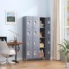 12 Door Lockers With Lock For Secure Storage Construction - Gray - Image 5