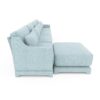 Stylish Four Seater Sofa With Movable Ottoman With Ergonomic Design - Sky Blue - Image 25