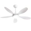 42" Ceiling Fan With Light And Remote Cotnrol 6 Speeds DC Reversible Motor - White - Image 2