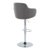 Boyne - Contemporary Adjustable Barstool With Swivel With Oval Footrest (Set of 2) - Chrome / Gray - Image 4