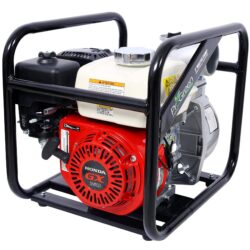 Honda - Gx160 Engine Water Pump 3" 264Gpm With 3In Npt Coupler And 25Ft Flat Hose, Aluminum - Black / Red