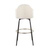 Ahoy - Contemporary Fixed Height Bar Stool Round Footrest (Set of 2) - Cream / Black - Image 5