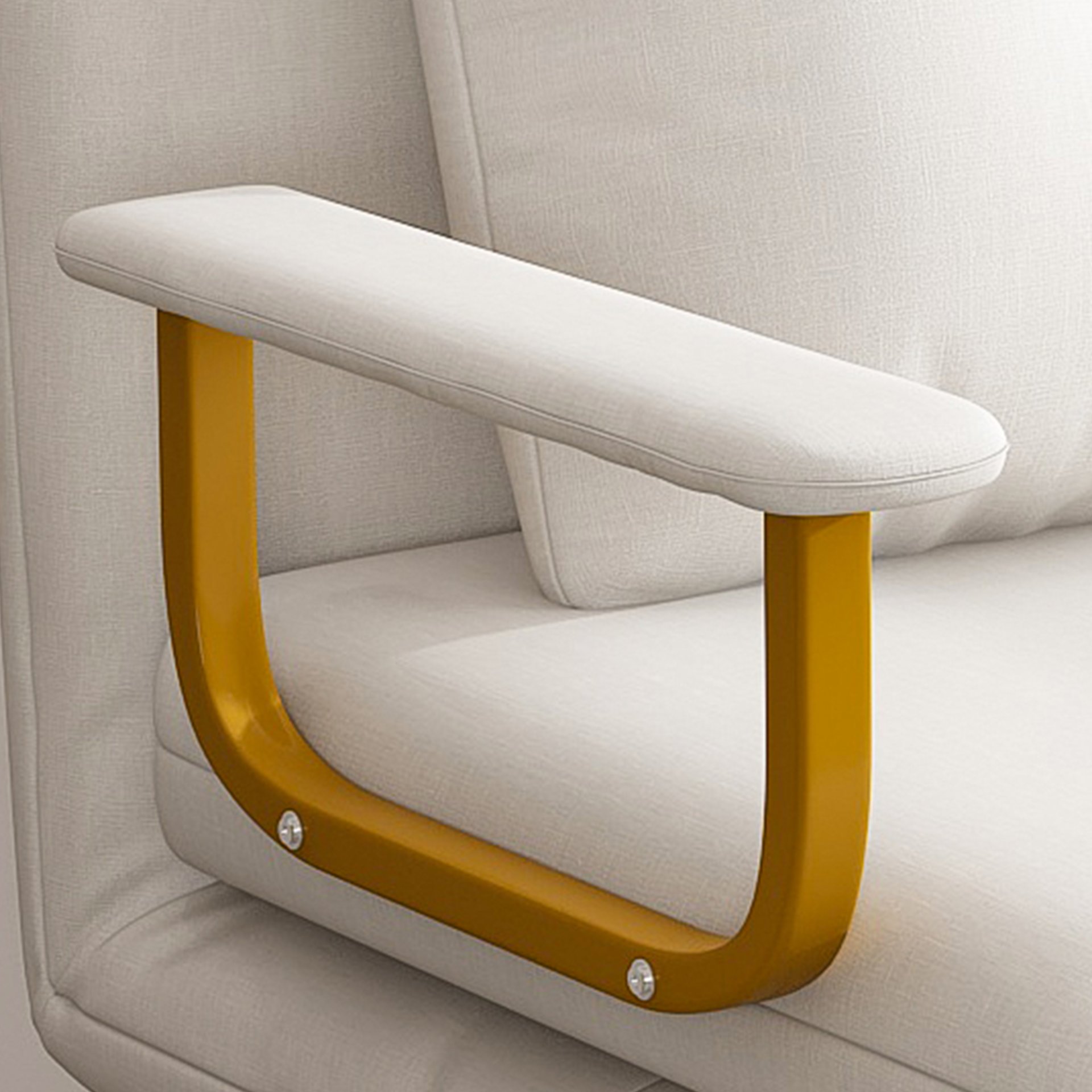 3 In 1 Convertible Folding Sofa Bed With Adjustable Backrest And Pillow - White - Image 5