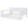 Full Size Daybed With 3 Drawers USB Ports And Desk - White - Image 13