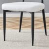 Minimalist Ergonomic Dining Chair With Curved Backrest, Metal Legs (Set of 4) - White / Black - Image 10