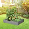 Outdoor Raised Garden Bed Planter Box - Gray - Image 2