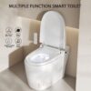 Smart Bidet Toilet With Remote Control And Auto Open / Close - White - Image 8
