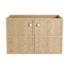 Modern 30" Wall Mounted Bathroom Vanity With Soft Closing Doors, Excluding Sink - Oak - Image 12