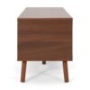 TV Stand With Shelves And Splayed Legs - White / Walnut - Image 5