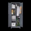 Metal Storage Cabinets, Cleaning Tool Cabinet With Locking Door, Tall Broom Tool Organizer And Storage, Large Storage Cabinet For Kitchen - Gray - Image 7