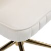 Modern Home Office Desk Chair With Wheels, Swivel, Height Adjustable - Beige - Image 25