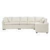 L-Shaped Sofa Convertible Sofa Bed Pull Out Sofa Sleeper With Two Back Pillows, Two USB Ports And Two Power Sockets For Living Room - Beige - Image 8