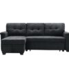 Kinsley - Sleeper Sectional Sofa Chaise With USB Charger And Tablet Pocket - Dark Gray - Image 2