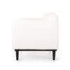 Sway - Upholstered Loveseat With Wood Legs And Round Arms - White - Image 8