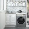 Lawrence - Laundry Cabinet & Faucet And Stainless Steel Sink - White - Image 8