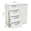 Robin - Gentleman's Chest In Wood With Extra Deep Storage And Durable - White - Image 3