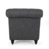 Chaise Lounge With Button Tufted Diamon Stitch - Charcoal - Image 9