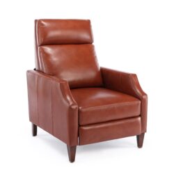 Biscoe - Mid Century Push Back Recliner - Caramel