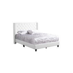 Full Upholstered Bed - White
