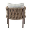 2 Pieces Outdoor Metal Patio Club Chair, Patio Furniture Arm Chair With Cushion, Modern Outdoor Furniture Deep Seating For Porch, Garden, Backyard, Balcony - Brown / Light Gray - Image 10