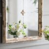 Large & Framed Wall Mirror, Arched Mirror With Decorative Window Look For Living Room - Cream - Image 9