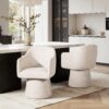 Marcy - Swivel Upholstered Dining Arm Chair - Simple Gray - Image 10
