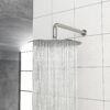 Dual Shower Head System With Rain Shower And Handheld, Wall Mounted, 10" Round Design - Brushed Nickel - Image 4