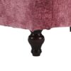 Mid Century Modern Chenille Fabric Loveseat Sofa, 2 Seat Upholstered Couch With Wood Feet - Wine Red - Image 23