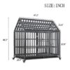 Heavy Duty Dog Cage Pet Crate With Roof & Window On Roof - Black - Image 4