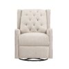 Milah - Gliding Swivel Recliner Tufted Latte - Light Coffee - Image 2