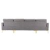 Convertible Sectional Sofa Couch With Movable Ottoman - Light Gray - Image 21