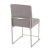 Fuji - Contemporary High Back Dining Chair (Set of 2) - Light Gray - Image 4