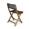 Evergreen - Outdoor Wooden Bistro Chair With Wicker Back - Brown - Image 9