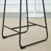 (Set of 2) Modern Minimalist Style Material Bar Stools, Suitable For Kitchen, Bar And Modern Home Design - Black - Image 13