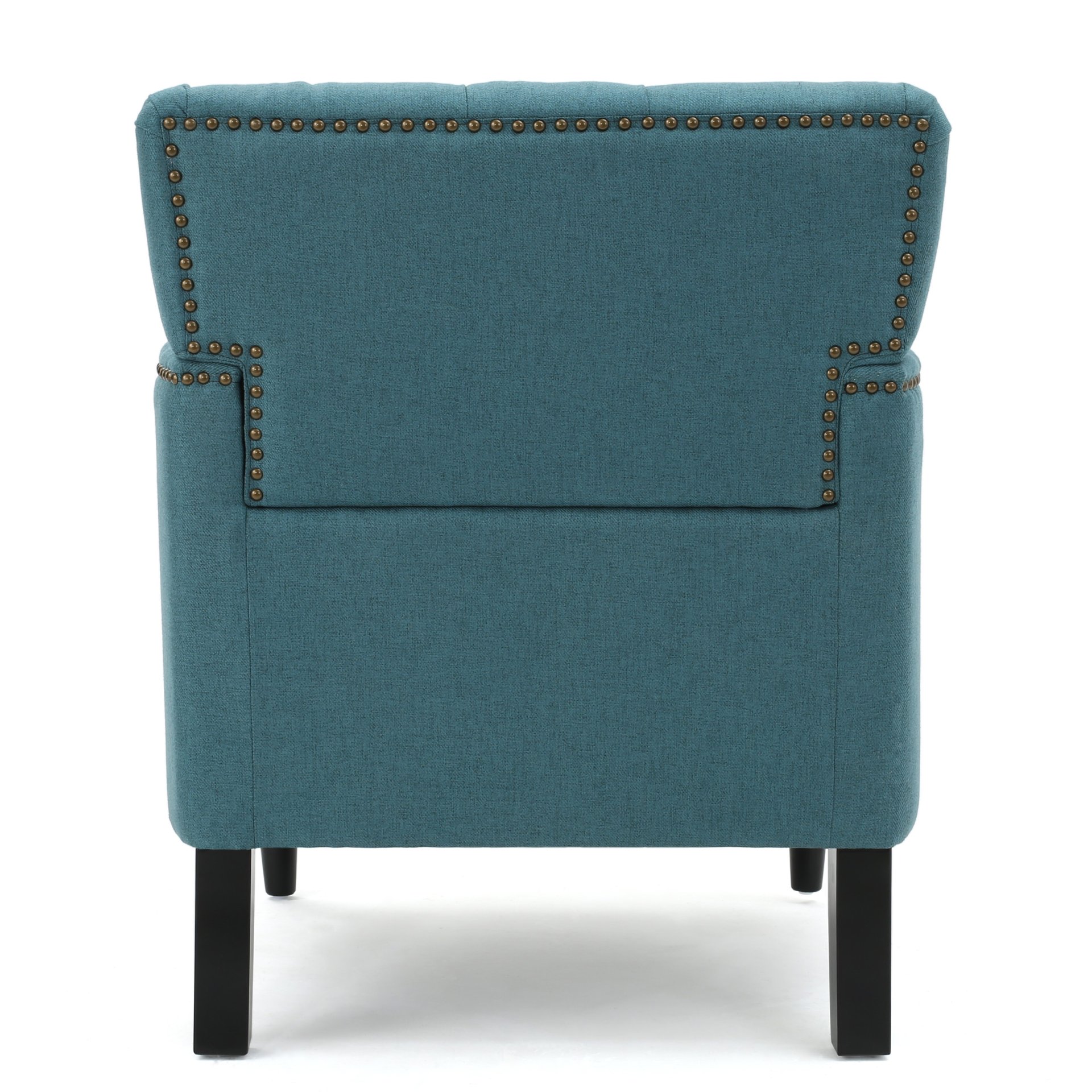 Harrison - Tufted Club Chair With Plush Cushion And Studded Trim - Dark Teal - Image 9