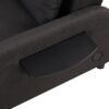 3 In 1 Pull Out Sofa Sleeper With Wing Table And USB Charge - Black - Image 26