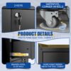 Rolling Metal Tool Storage Cabinet, Lockable Garage Storage Cabinet, Locking Metal Storage Cabinet With Wheels, Rolling Tool Chest, Assembly Required - Black - Image 9