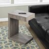 Accent Table, C - Shaped Contemporary & Modern - Taupe - Image 6