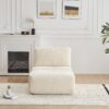 Compressed Sofa, Single Chaise Longue, Movable Ottoman For Living Room - Beige - Image 9
