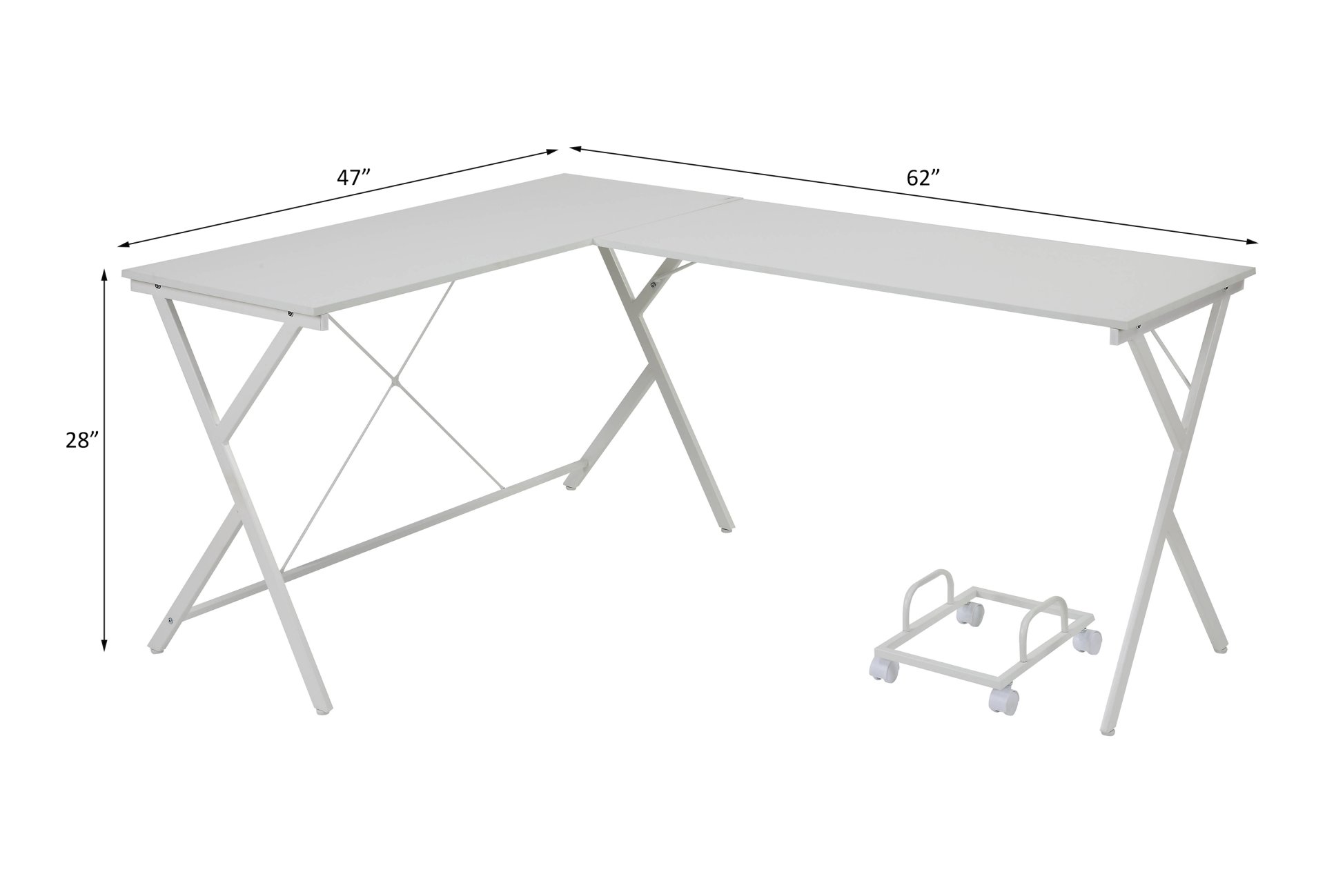 Dazenus - Computer Desk - White - Image 2