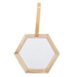 Harlan - Hexagon Mirror - Beige / Brown