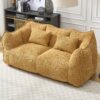 Comfortable Dual Beanbag Chair With High Resilience Foam Core For 2 People In - Yellow - Image 6
