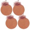 Christmas Ball Ornaments, Glass Decorative Hanging Ball Christmas Tree Ornaments For Holiday Party Decorations (Set of 4) - Brown - Image 2