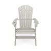 Adirondack Chair Sturdy HDPE Poly Lumber For Poolside, Patio, And Garden Relaxation - Dark Gray - Image 2