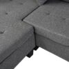 Sectional Sofa Set For Living Room With L Shape Chaise Lounge, Cup Holder And Left Or Right Hand Chaise Modern 4 Seat - Gray - Image 18